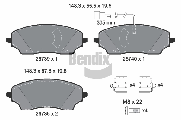 Brake Pad Set, disc brake (BPD2546)