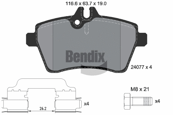 Brake Pad Set, disc brake (BPD1105)