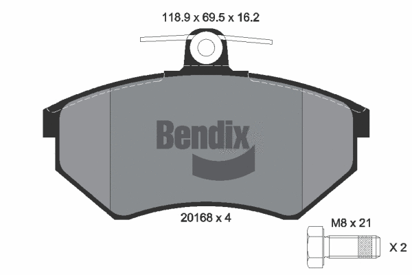 Brake Pad Set, disc brake (BPD1308)