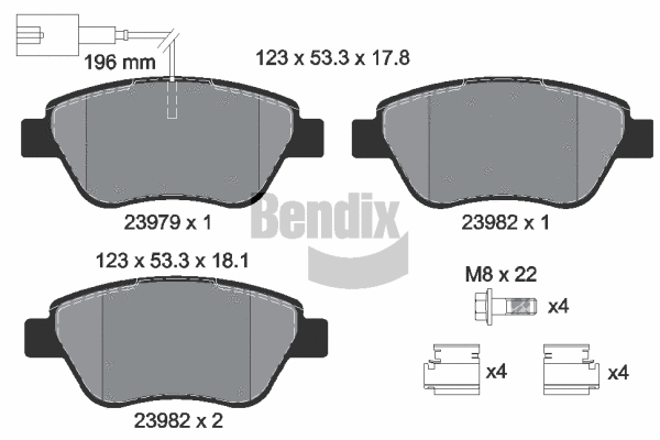 Brake Pad Set, disc brake (BPD1140)