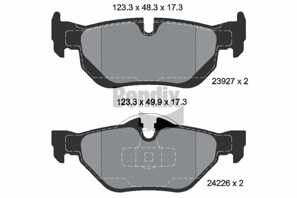 Brake Pad Set, disc brake (BPD1023)