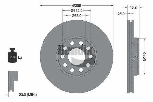 Brake Disc (BDS1197HC)