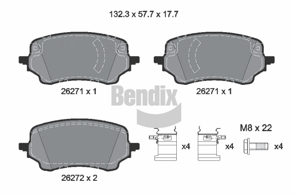 Brake Pad Set, disc brake (BPD1651)