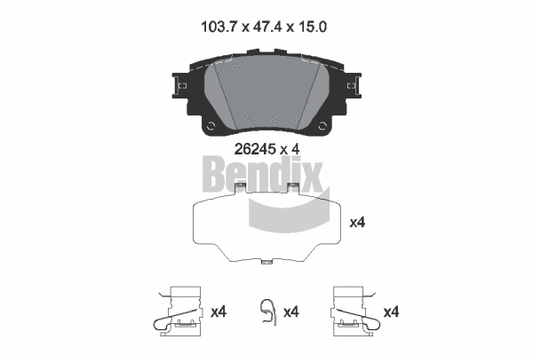 Brake Pad Set, disc brake (BPD1671)