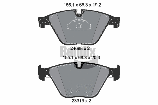 Brake Pad Set, disc brake (BPD1366)