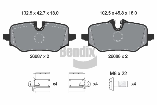 Brake Pad Set, disc brake (BPD2494)