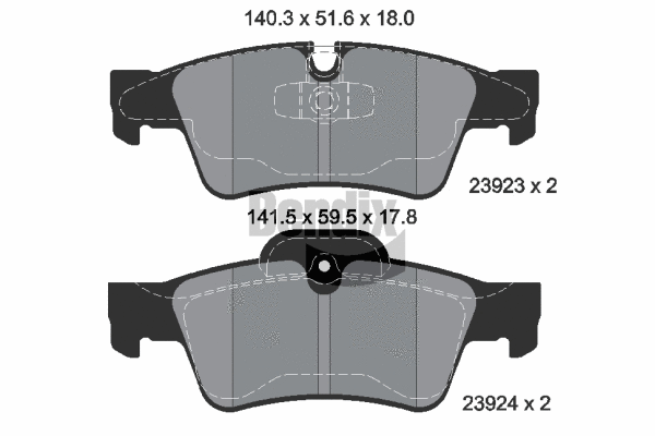 Brake Pad Set, disc brake (BPD1592)