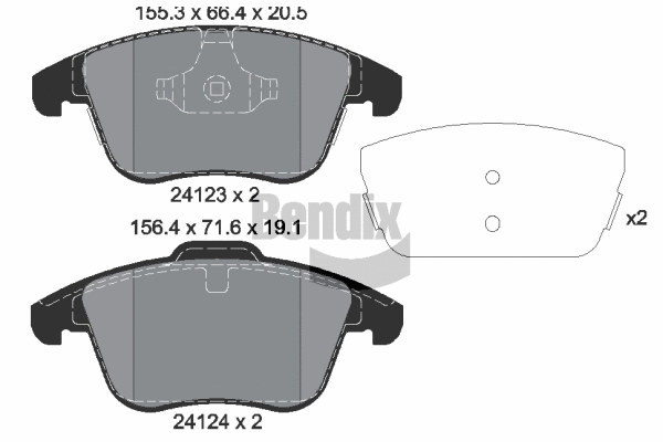 Brake Pad Set, disc brake (BPD1404)