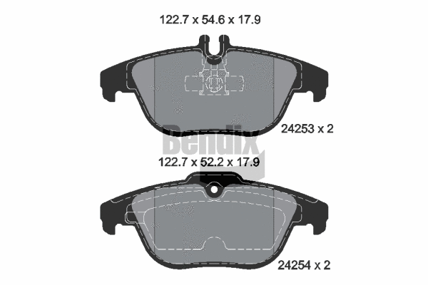 Brake Pad Set, disc brake (BPD1067)