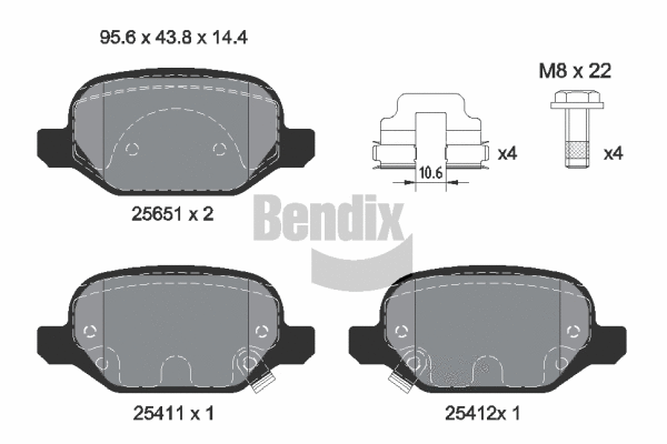 Brake Pad Set, disc brake (BPD1345)