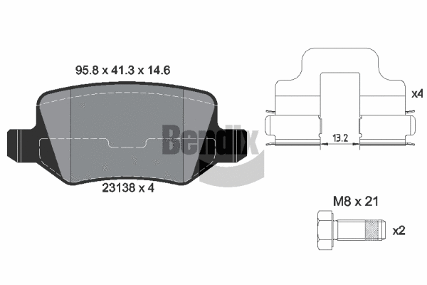 Brake Pad Set, disc brake (BPD1100)