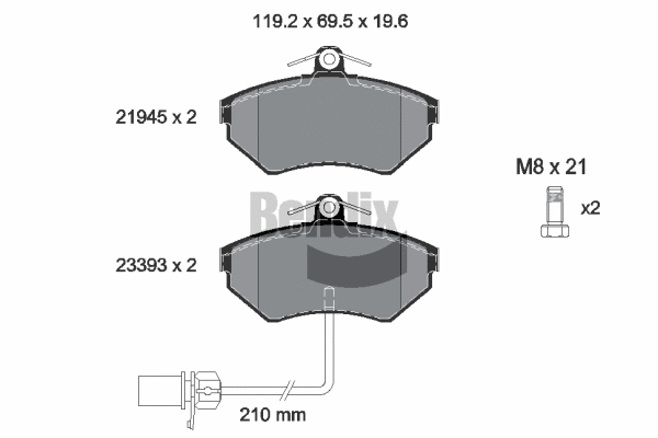 Brake Pad Set, disc brake (BPD1529)