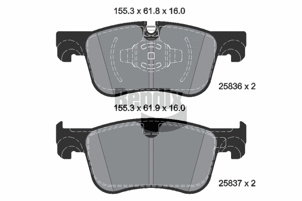 Brake Pad Set, disc brake (BPD2374)