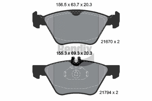 Brake Pad Set, disc brake (BPD1356)