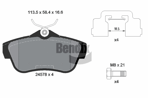 Brake Pad Set, disc brake (BPD1099)