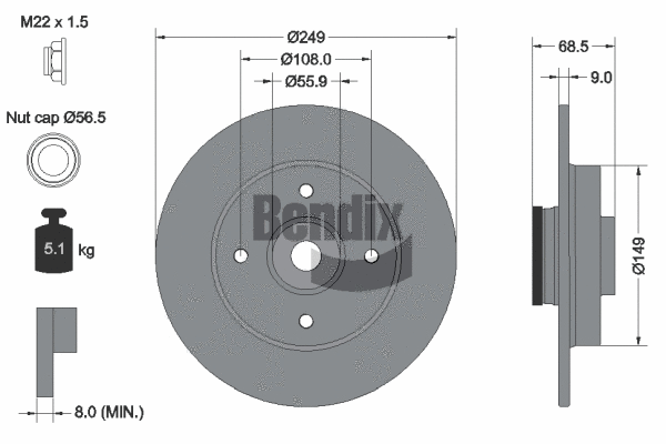 Brake Disc (BDS1088)