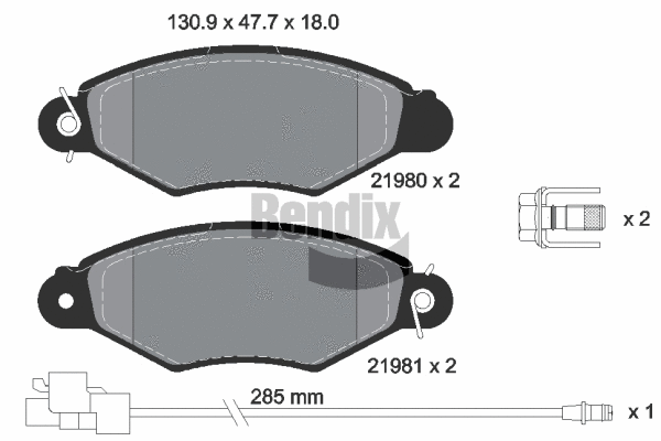Brake Pad Set, disc brake (BPD1551)
