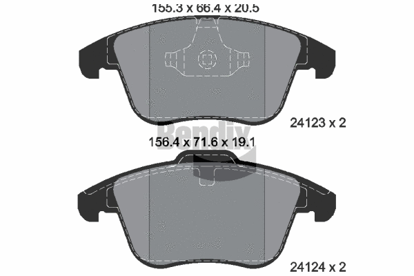 Brake Pad Set, disc brake (BPD1093)