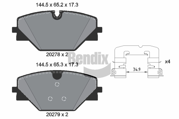 Brake Pad Set, disc brake (BPD2516)