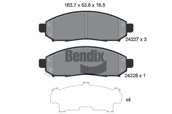 Brake Pad Set, disc brake (BPD1380)