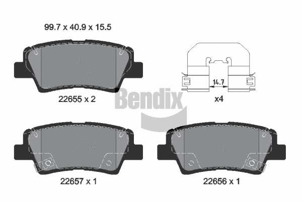 Brake Pad Set, disc brake (BPD1635)