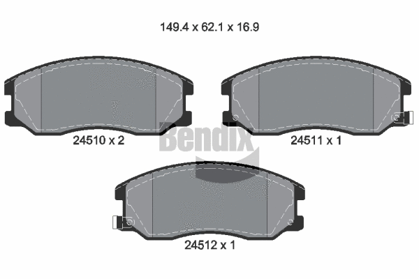 Brake Pad Set, disc brake (BPD1216)