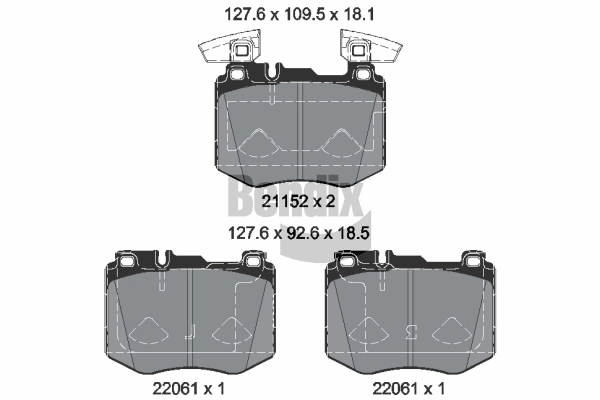 Brake Pad Set, disc brake (BPD2498)