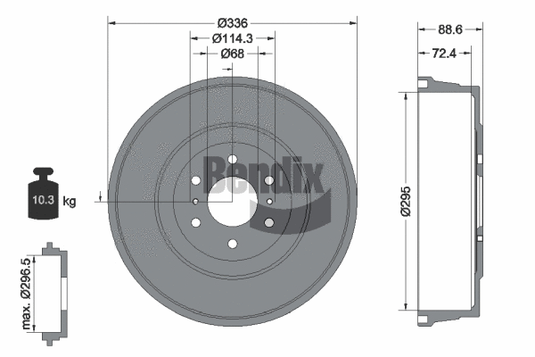 Brake Drum (BDM1165)