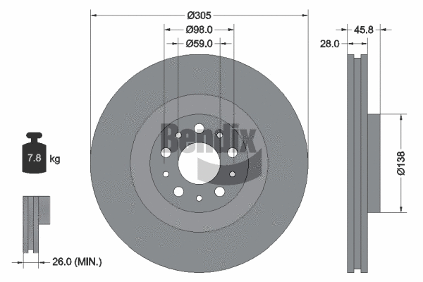 Brake Disc (BDS1174)