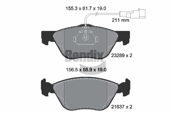 Brake Pad Set, disc brake (BPD1137)