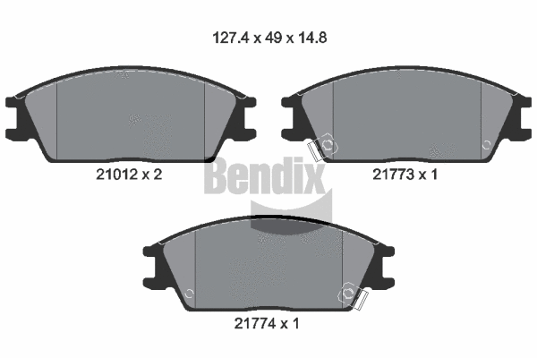 Brake Pad Set, disc brake (BPD1303)