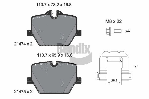Brake Pad Set, disc brake (BPD2480)