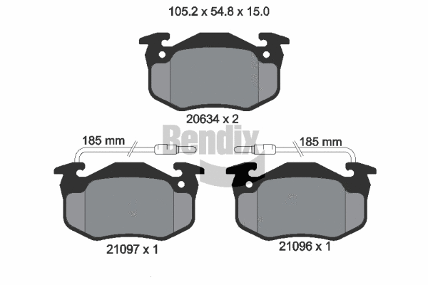 Brake Pad Set, disc brake (BPD1339)