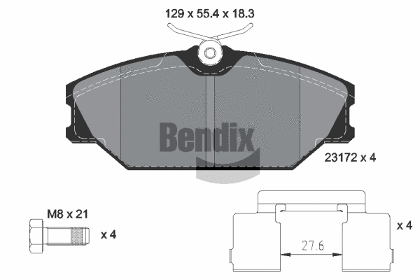 Brake Pad Set, disc brake (BPD1127)