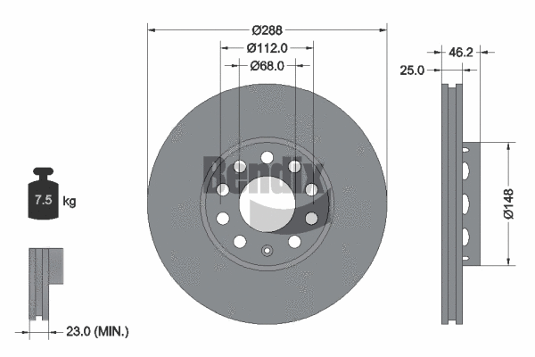 Brake Disc (BDS1070HC)