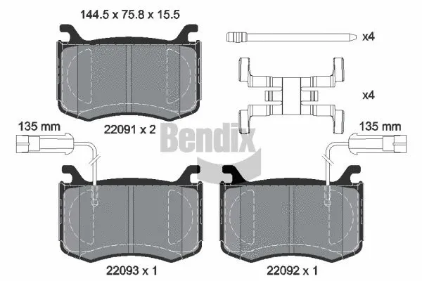 Brake Pad Set, disc brake (BPD2313)