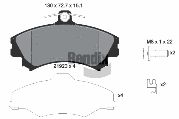 Brake Pad Set, disc brake (BPD1455)