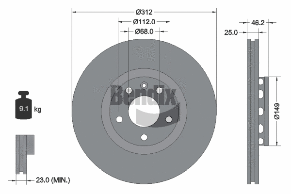 Brake Disc (BDS1239HC)