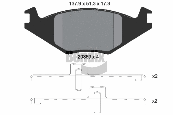 Brake Pad Set, disc brake (BPD1540)