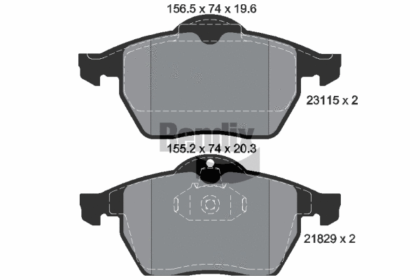 Brake Pad Set, disc brake (BPD1543)