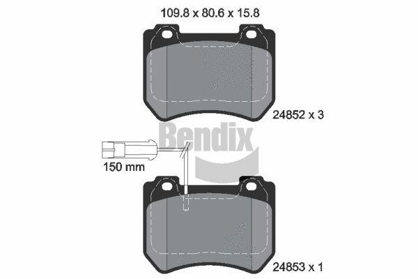 Brake Pad Set, disc brake (BPD1461)