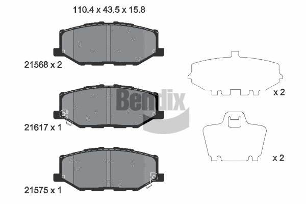 Brake Pad Set, disc brake (BPD2464)