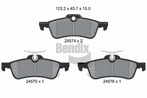 Brake Pad Set, disc brake (BPD1440)