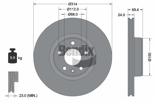 Brake Disc (BDS1670HC)
