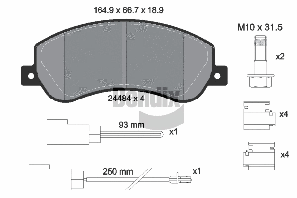 Brake Pad Set, disc brake (BPD1213)
