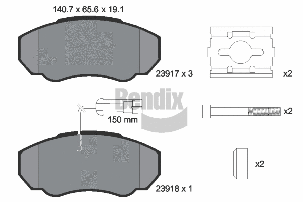 Brake Pad Set, disc brake (BPD1161)