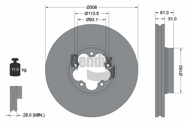 Brake Disc (BDS1474)