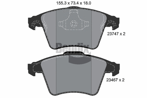 Brake Pad Set, disc brake (BPD1604)