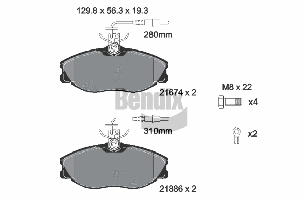 Brake Pad Set, disc brake (BPD1235)