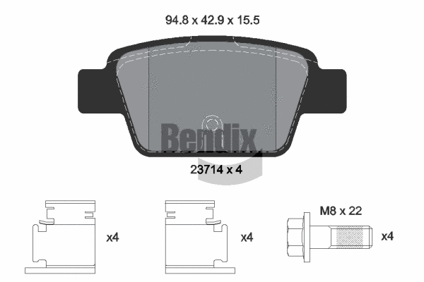 Brake Pad Set, disc brake (BPD1120)
